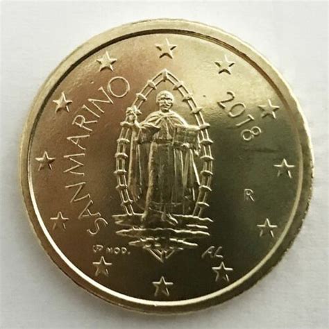 50 Centesimi Di Euro San Marino 2018 FDC Fior Di Conio Euro Coin San