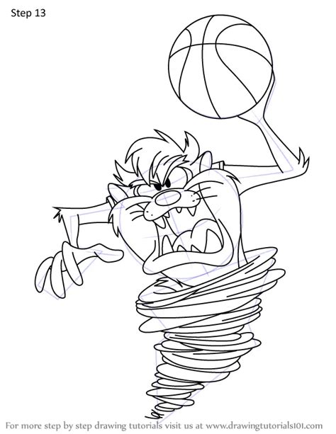 How To Draw Tasmanian Devil From Space Jam From Space Jam Space Jam