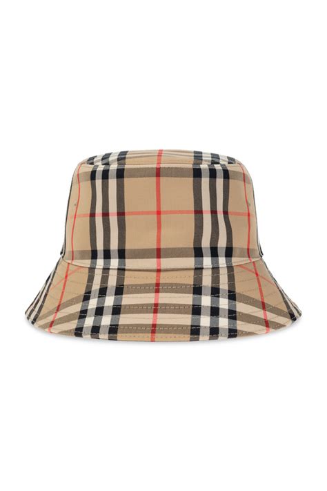 Brązowy Kapelusz ze wzorem w kratę Burberry Kids Vitkac Polska