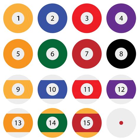 Set Of Billiard Balls 22629524 Vector Art At Vecteezy