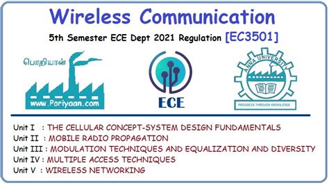 Wireless Communication Ec3501 Wc 5th Semester Ece 2021