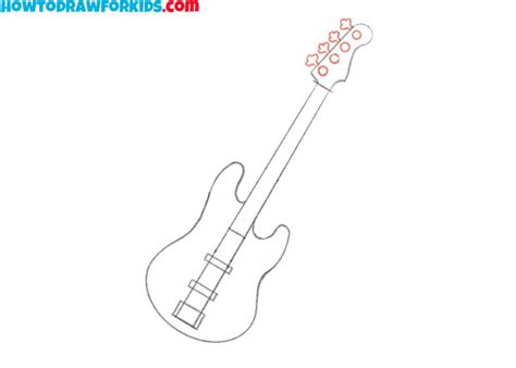 How To Draw A Bass Guitar Easy Drawing Tutorial For Kids