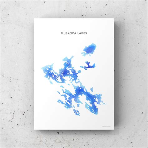 Muskoka Lakes Map – Wild Bones Designs