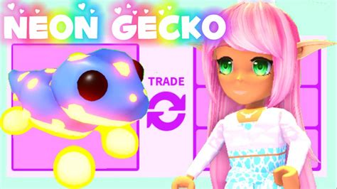 Making Trading Neon Gecko In Adopt Me YouTube