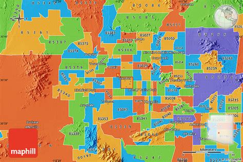 Arizona Zip Code Map United States Map