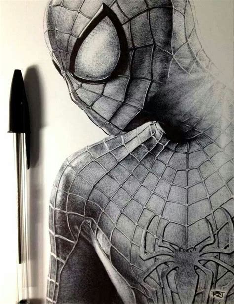 Spider Man Pen Drawing