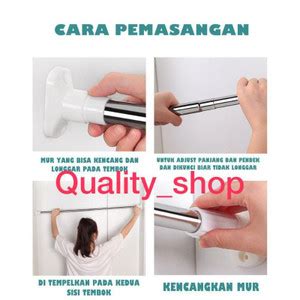 Jual Tiang Tirai Flexible Tiang Fleksibel Gorden Tiang Stainles Tiang