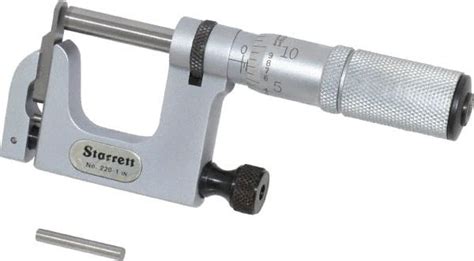 Starrett 0 To 1 Inch Range Carbide Face Satin Chrome Coated