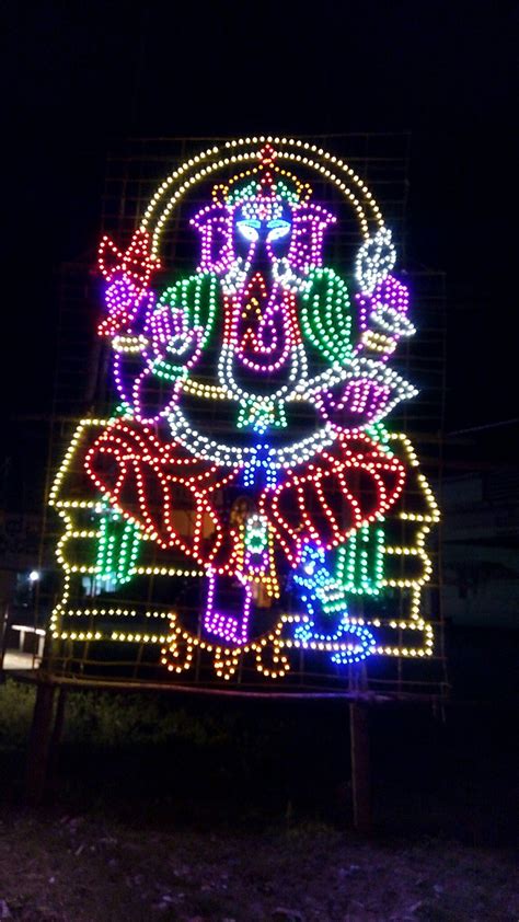 Shri Ganesh Images Ganesha Christmas Lights Neon Signs God