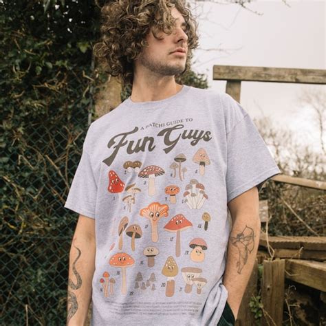 Fun Guys Men S Mushroom Guide T Shirt Etsy