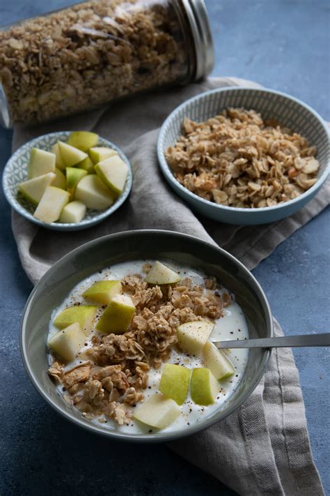 Apfel Zimt Granola Gesund Lecker Als Fr Hst Ck Oder Zwischenmahlzeit