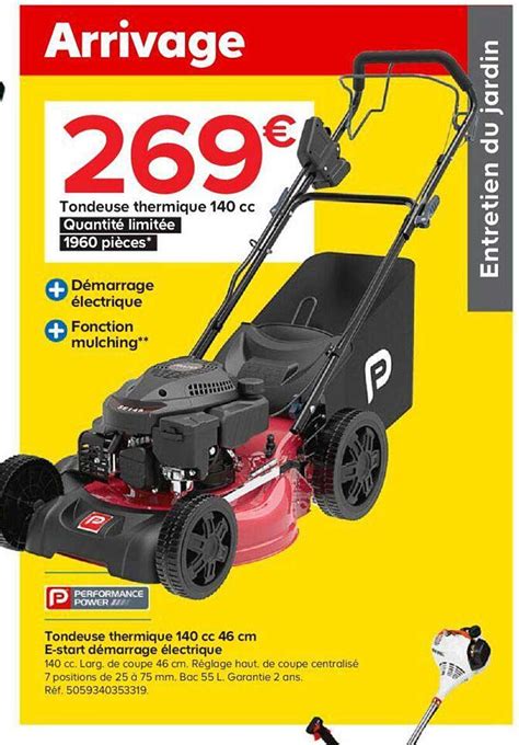 Promo Tondeuse Thermique 140 Cc 46 Cm E stort Démarrage électrique chez