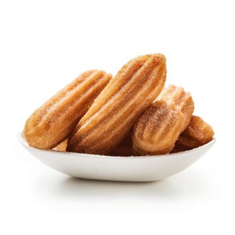 Premium Ai Image Delicious Churros Mini Ice Creams On White Background