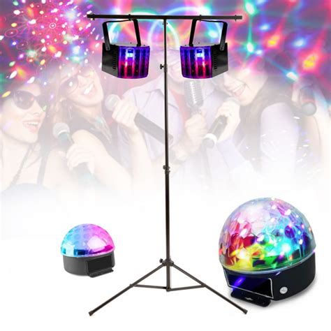 Pack Light Dj 4 Jeux De Lumière 1 Portique Dj Robuste Pa Dj Sono Mix Led Idéal Soirée