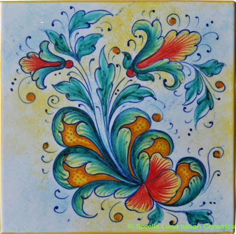 Hand Painted Italian Ceramic Tiles