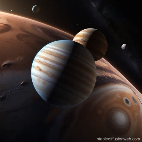 Earth Mars Jupiter And Saturn In Space Stable Diffusion Online
