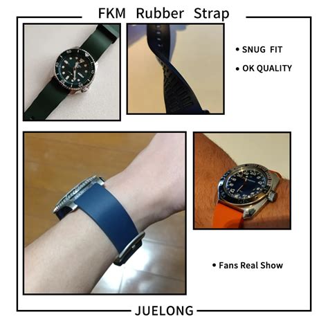 Juelong Fluorine Rubber Watch Strap Mm Mm Mm Mm Mm Mm Mm