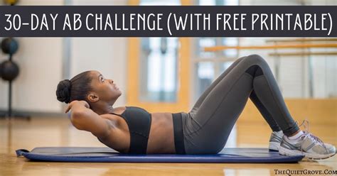 30 Day AB Challenge With Free Printable The Quiet Grove