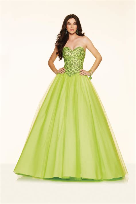 French Novelty Mori Lee Paparazzi 98111 Tulle Ball Gown With Jewels