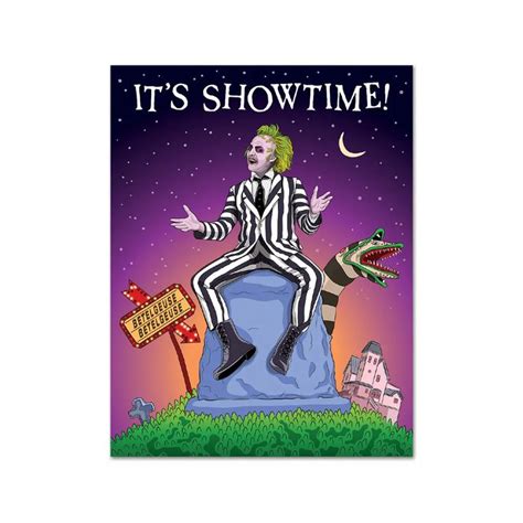 Its Showtime Birthday Carddefault Title Beetlejuice Movie Posters