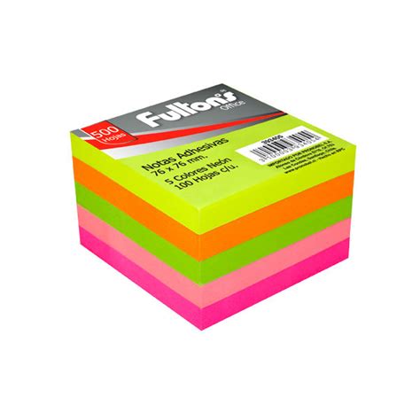 Notas Adhesivas 5 Colores Neon 500hjs 76x76mm Morande Office