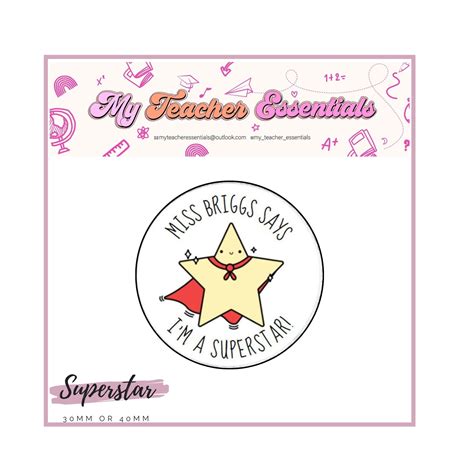 Star Stickers Teacher Stickers Reward Stickers - Etsy