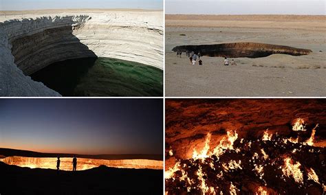 The Door To Hell Giant Hole In The Karakum Desert Has Been On Fire For More Than 40 Years