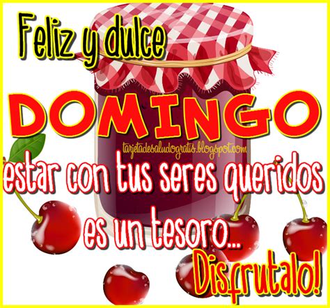 Tarjeta De Feliz Y Dulce Domingo En Familia