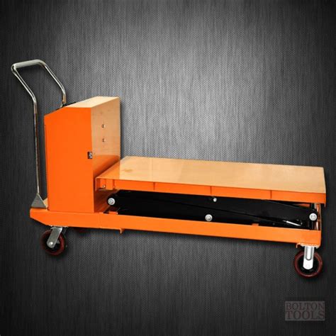 Bolton Tools Hydraulic Hand Electric Table Truck 2200 Lb ETF100SD