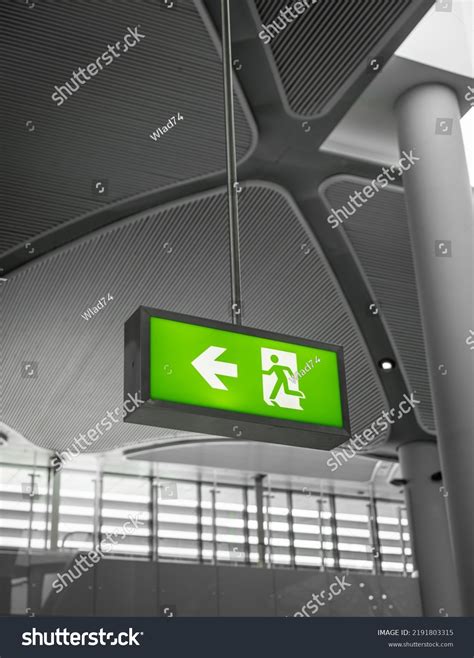 Modern Architecture Airport Exit Sign Stock Photo 2191803315 Shutterstock