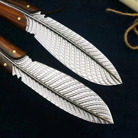 Damascus Steel Feather Knife - Unicun