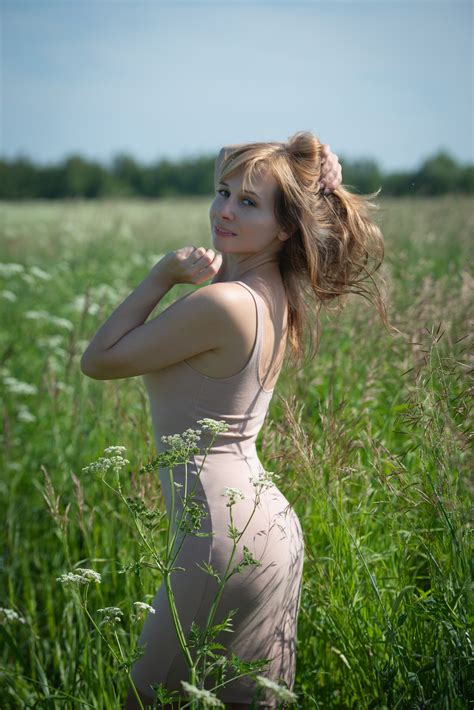 Woman Flowers Field Meadow Free Stock Photo Public Domain Pictures