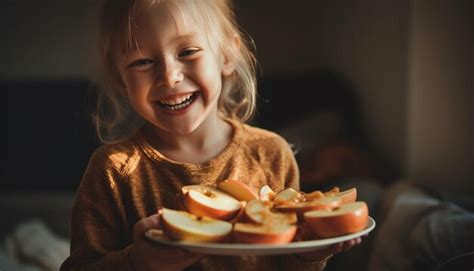 Jolie Fille Blonde Profitant D un Repas En Famille à L intérieur Généré Par L ia Photo Gratuite