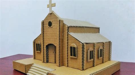 How To Make A Cardboard Church Jhs Day To Day Craft Youtube