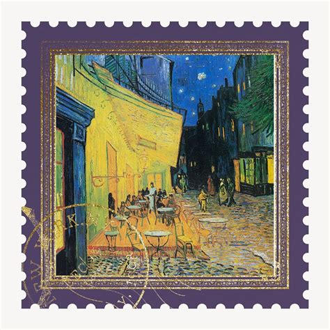 Van Gogh S Postage Stamp Caf Premium Photo Illustration Rawpixel