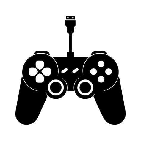 Controlador De Videojuegos Vectorial De Silueta Moderno Vector Premium