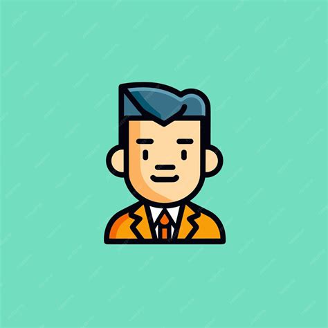 Premium Vector Young Business Man Cartoon Mascot Character Cartoon Icon Concept