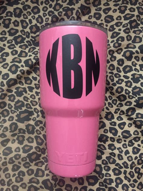 Monogrammed Pink Yeti Cup Pink Yeti Yeti Cup Yeti Monogram