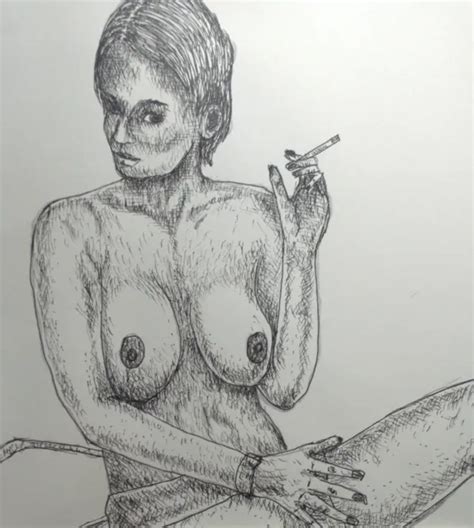 Original Graphic Nude Erotic Drawing Nude Erotic Art A Female Act Pop