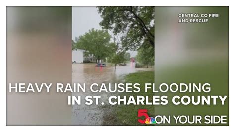 Heavy Rain Causes Flash Flooding Water Rescues In St Charles County Youtube