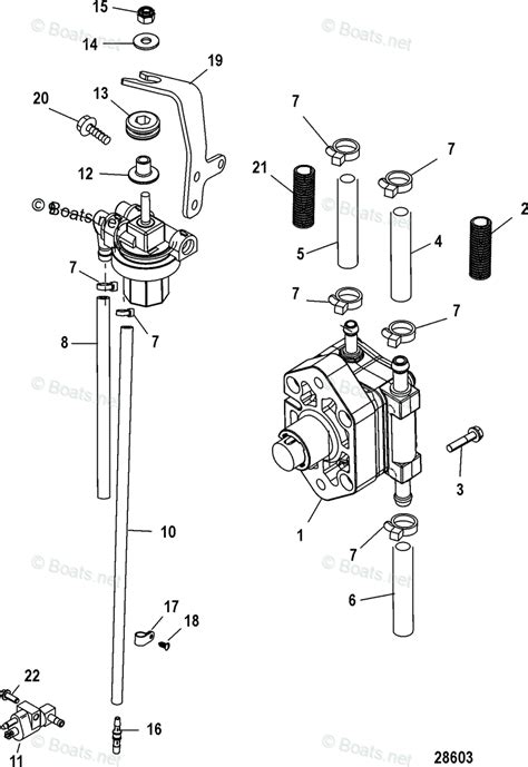 Mercury Outboard 40hp Oem Parts Diagram For Fuel Pump