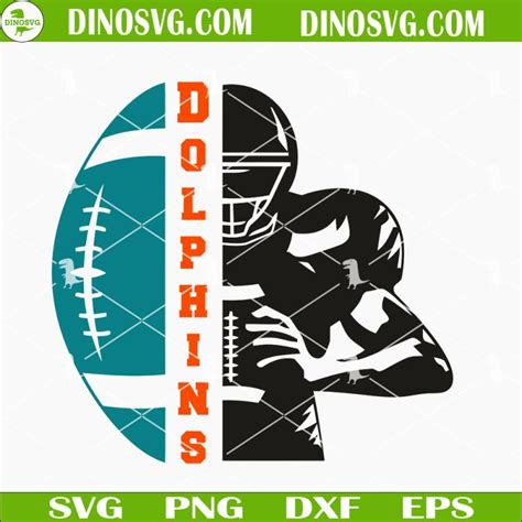 Miami Dolphins Half Player SVG Dolphins Football SVG NFL Football