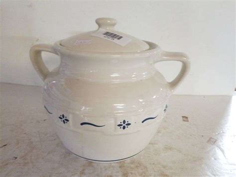 longaberger pottery cookie jar trice auctions