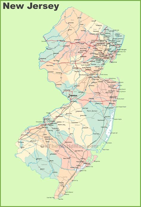 Us Map Of New Jersey Printable Map Of The US