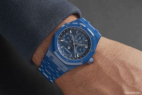 The Audemars Piguet Royal Oak Perpetual Calendar in Blue Ceramic ...