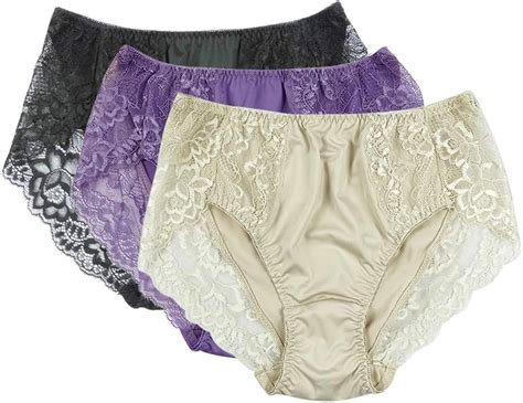 KINLOU Höschen in Große Größen für Damen er Pack Sexy Bikini Slip aus Spitze mit Mittlere