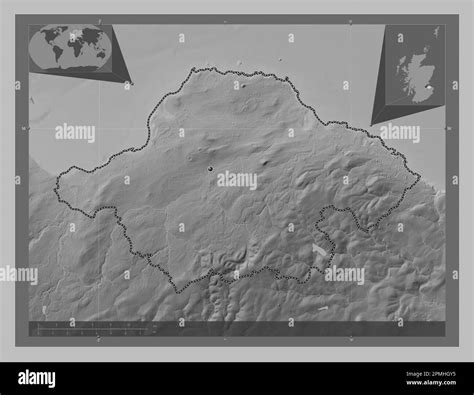 East Lothian Region Of Scotland Great Britain Grayscale Elevation