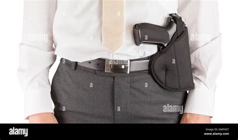 Secret Service Agent With A Gun Stock Photo Alamy