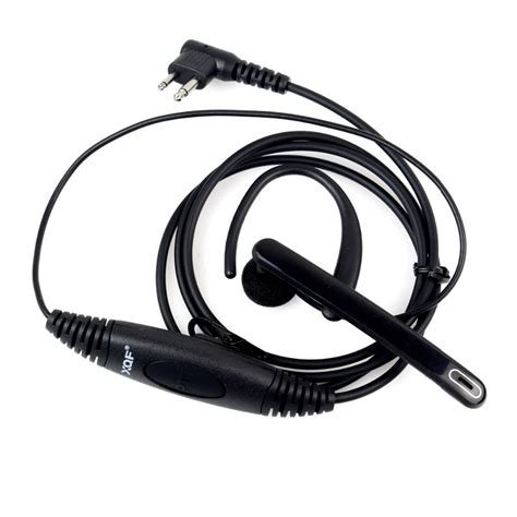 New 2 Pin Ear Bar Earpiece Mic Ptt Headset For Motorola Radios Walkie