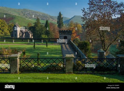 Ilam Park Showing The Church Of The Holy Cross And Thorpe Cloud Ilam